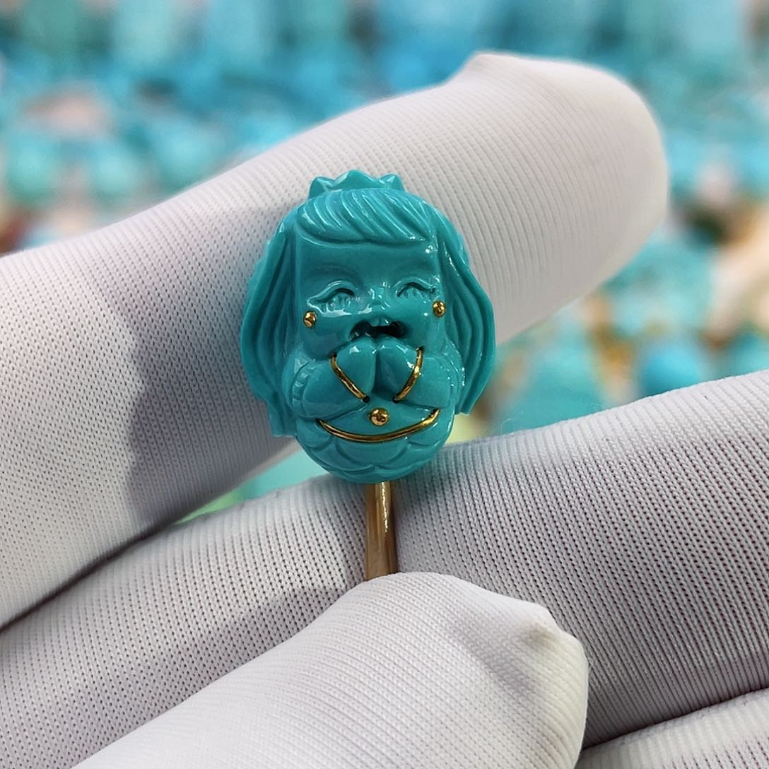 绿松石珠宝奇石未镶嵌