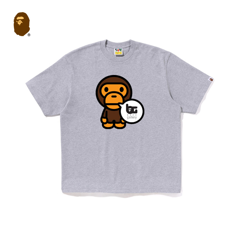 BAPE GALLERY男装25春夏卡通小猴BABY MILO限定款短袖T恤X30310O