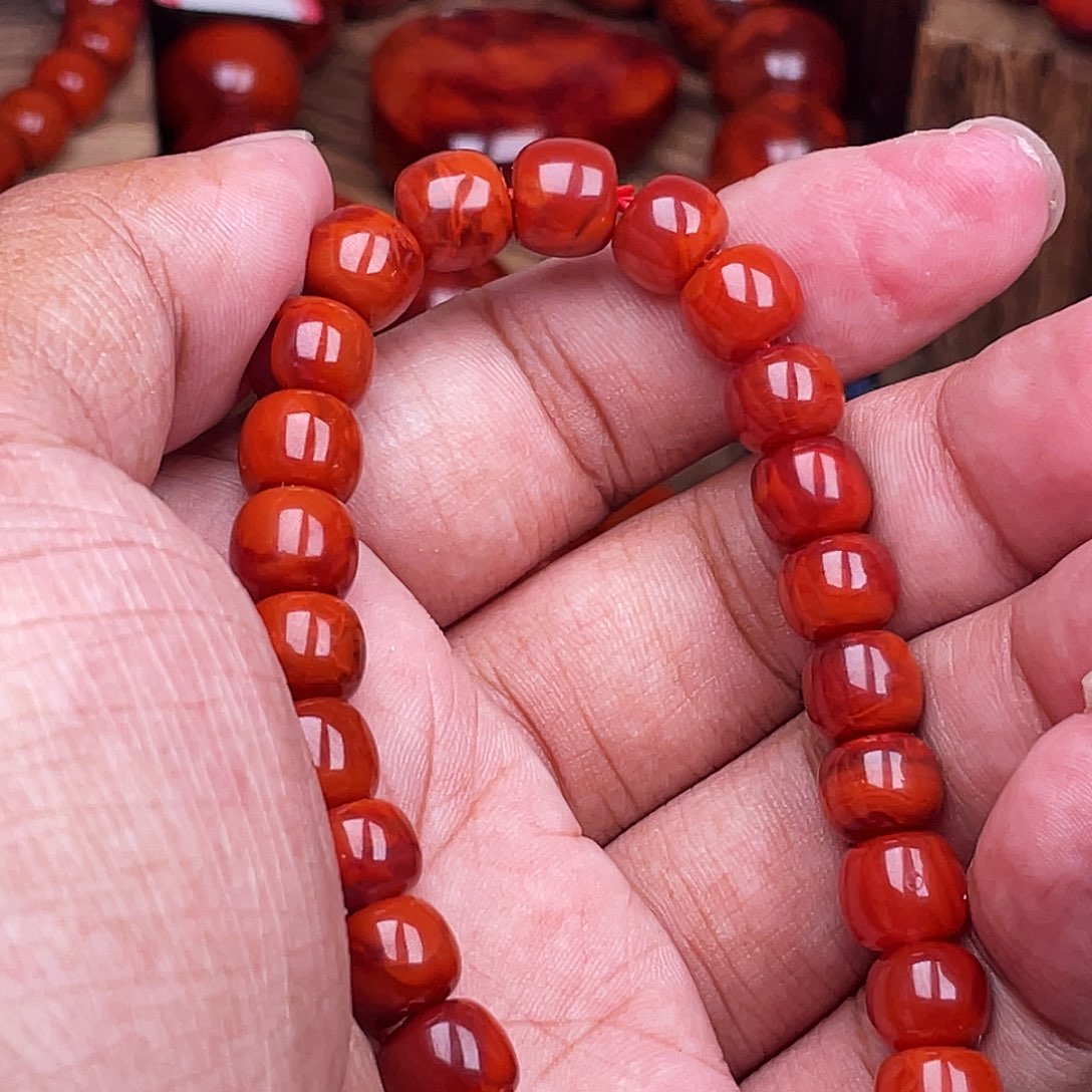 南红玛瑙未镶嵌手链南红瓦西卡8老型