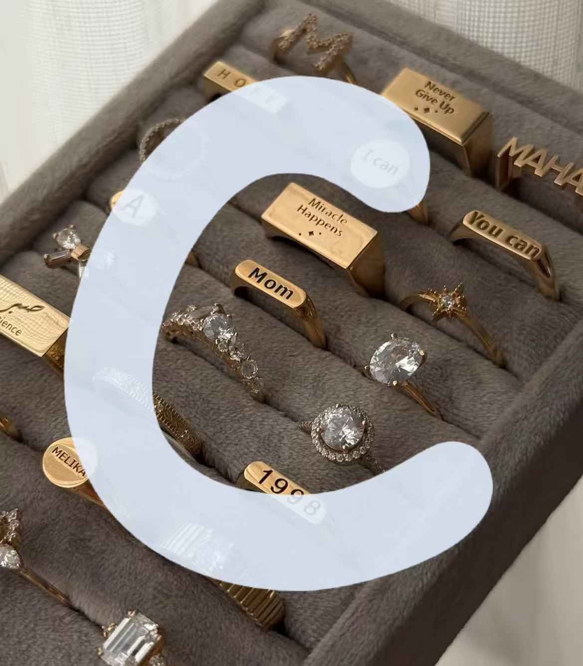 合金戒指 C【视频同款】手链~戒指多款可选-发编码给主播过款