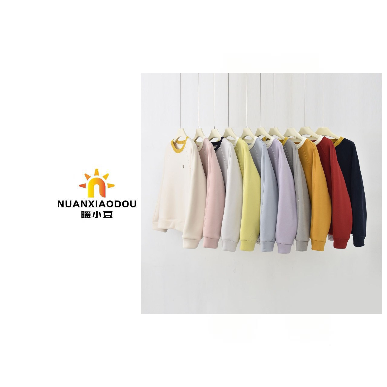 （现）暖小豆「小圆标」冬款慕斯羊驼卫衣3368