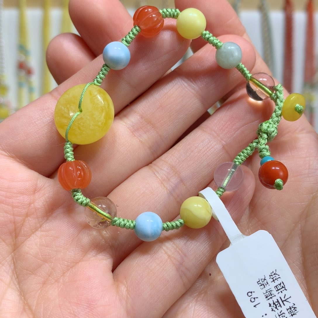 蜜蜡手链未镶嵌多宝