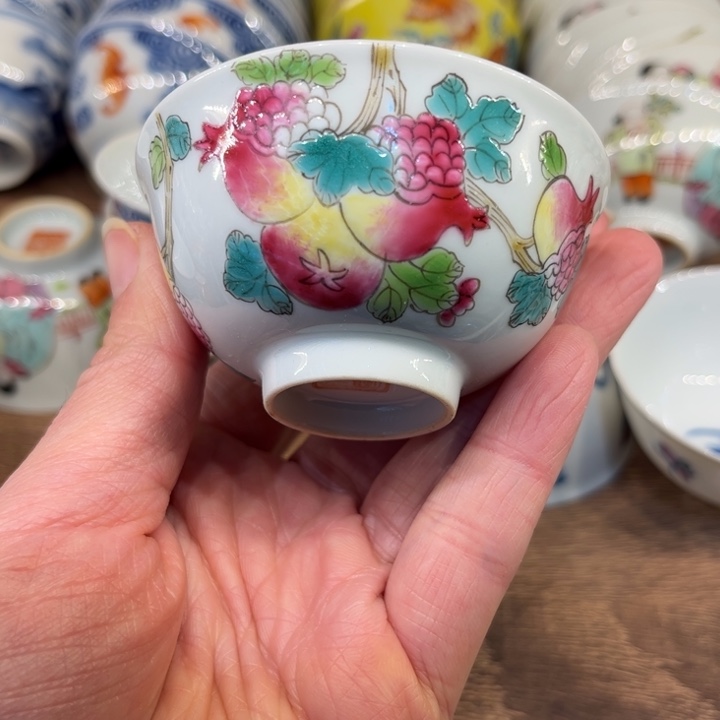 纯手绘精品盖碗杯