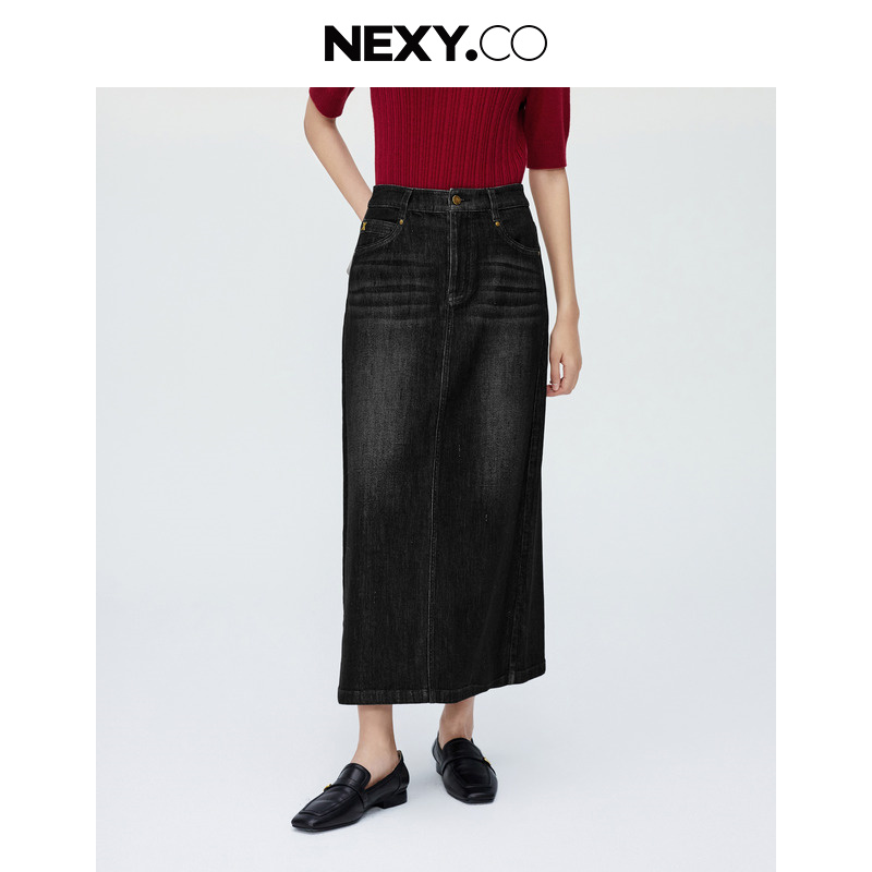 NEXY.CO/奈蔻牛仔半裙（水洗产品）XW01618W0