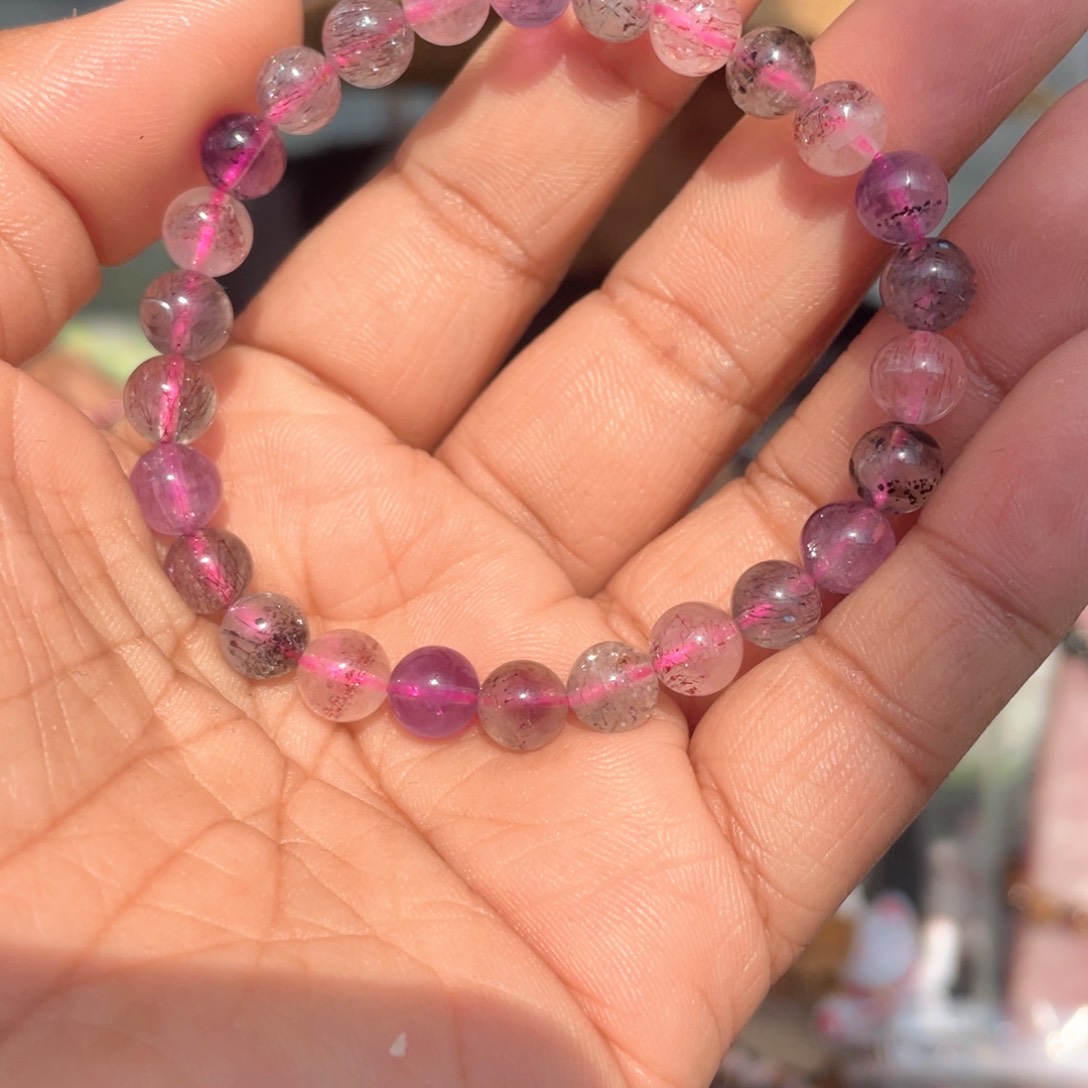 水晶手串未镶嵌7mm仙女超七手串