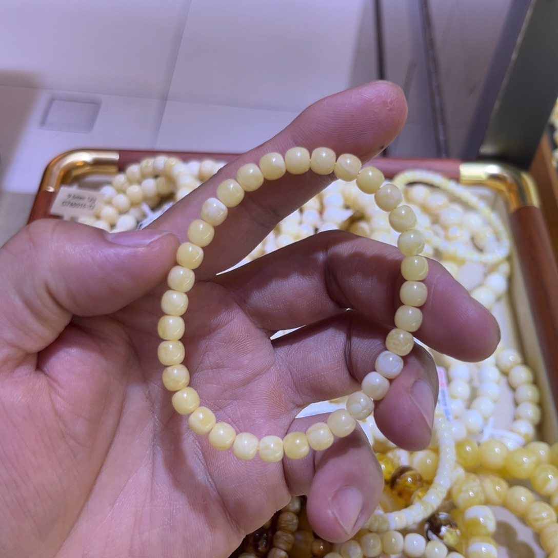 琥珀未镶嵌手链蜜蜡老型