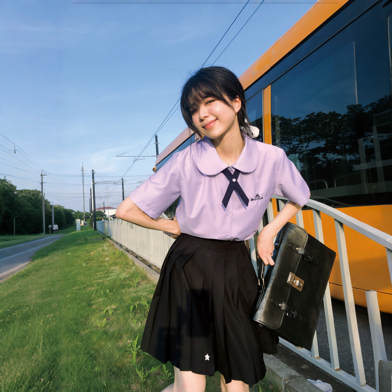 绫水高/jk制服泰式校服短袖夏季毕业季衬衫套装女学院风上衣t恤