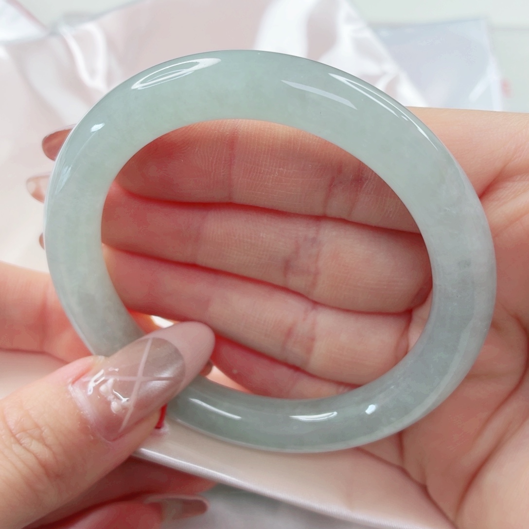 翡翠未镶嵌手镯55x035