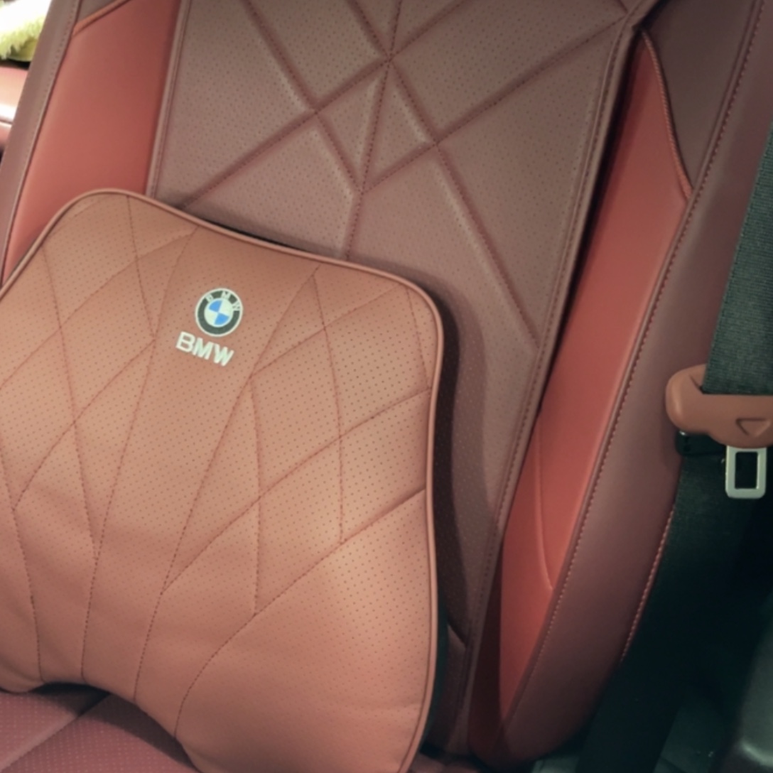 宝马x5头枕腰靠一对火山红