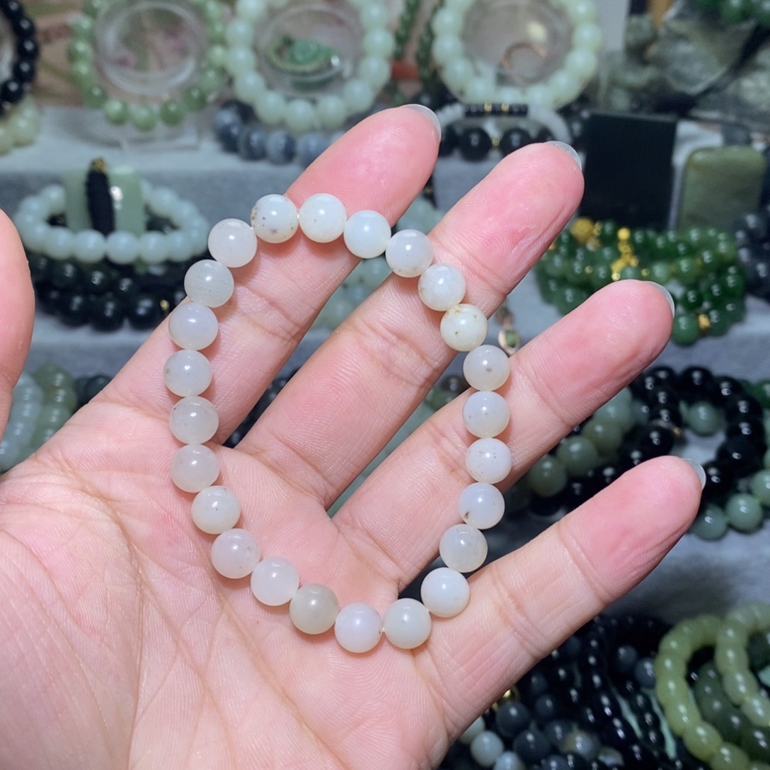 和田玉未镶嵌手链