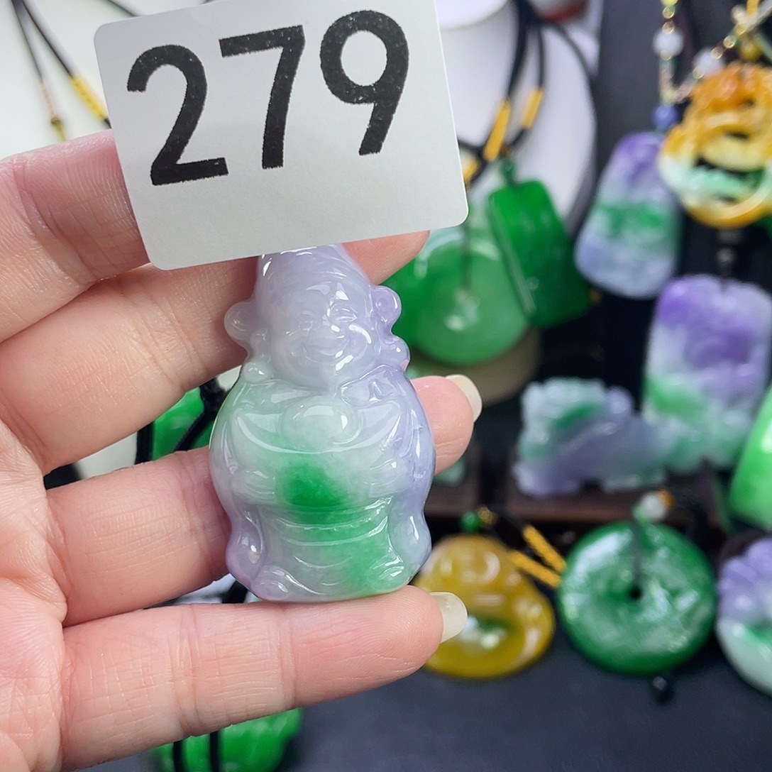 翡翠未镶嵌吊坠(赠链)