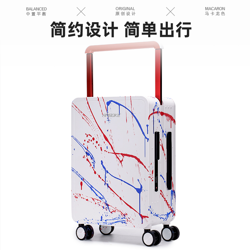 ANBOKE2025新款涂鸦时尚潮流学生女旅行箱男拉杆箱个性网红