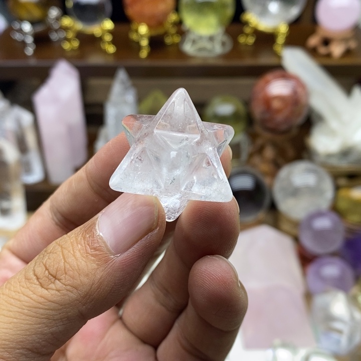 天然白水晶卡巴摆件4