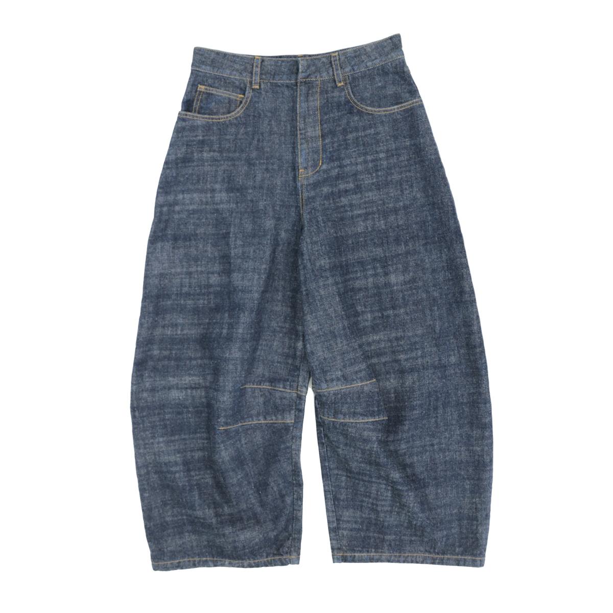 YOUWEI2025冬款新品赤耳丹宁弯刀牛仔裤轻奢Y5125404阔腿裤