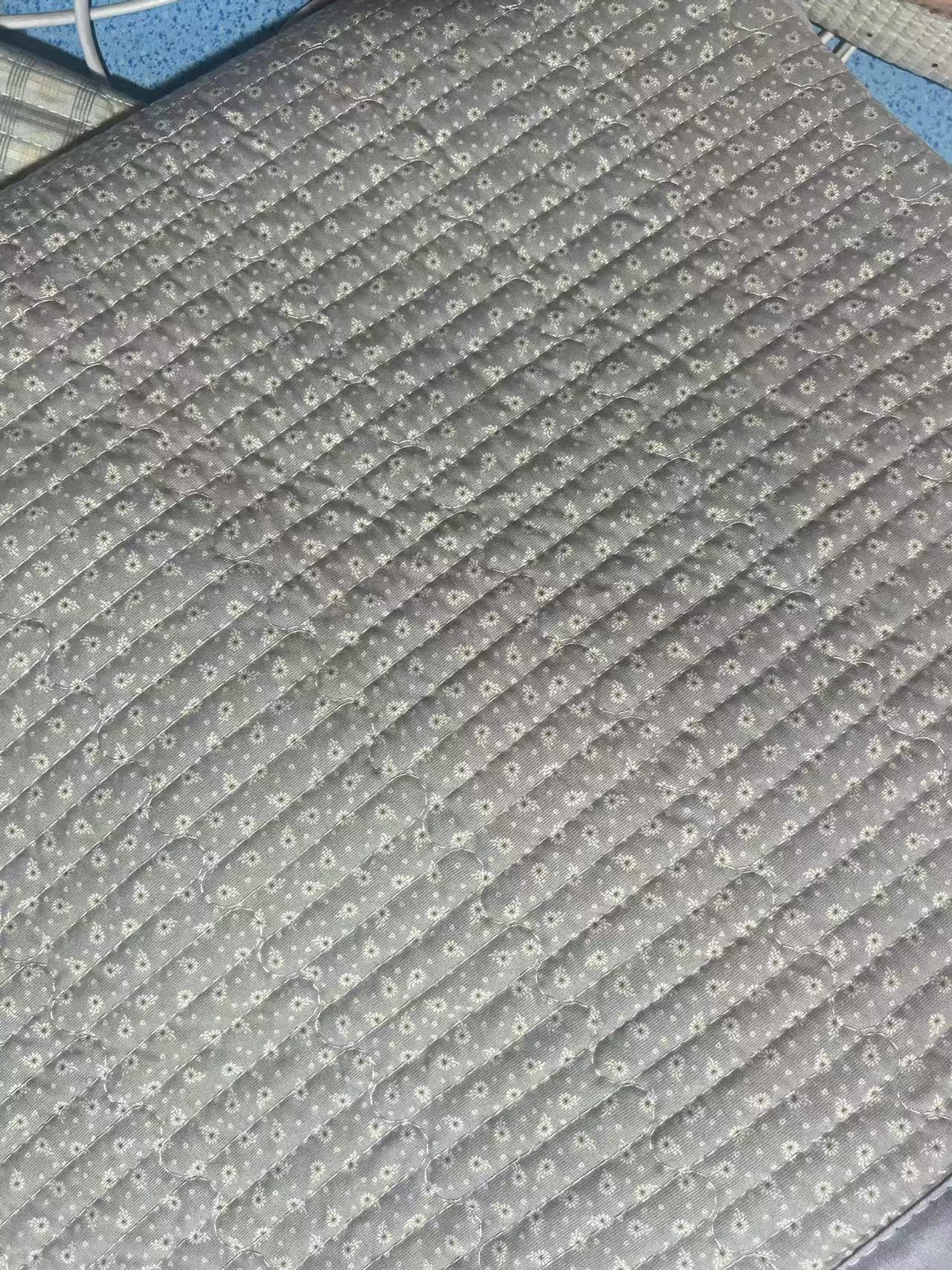 紫色纯色200*230绗缝床盖