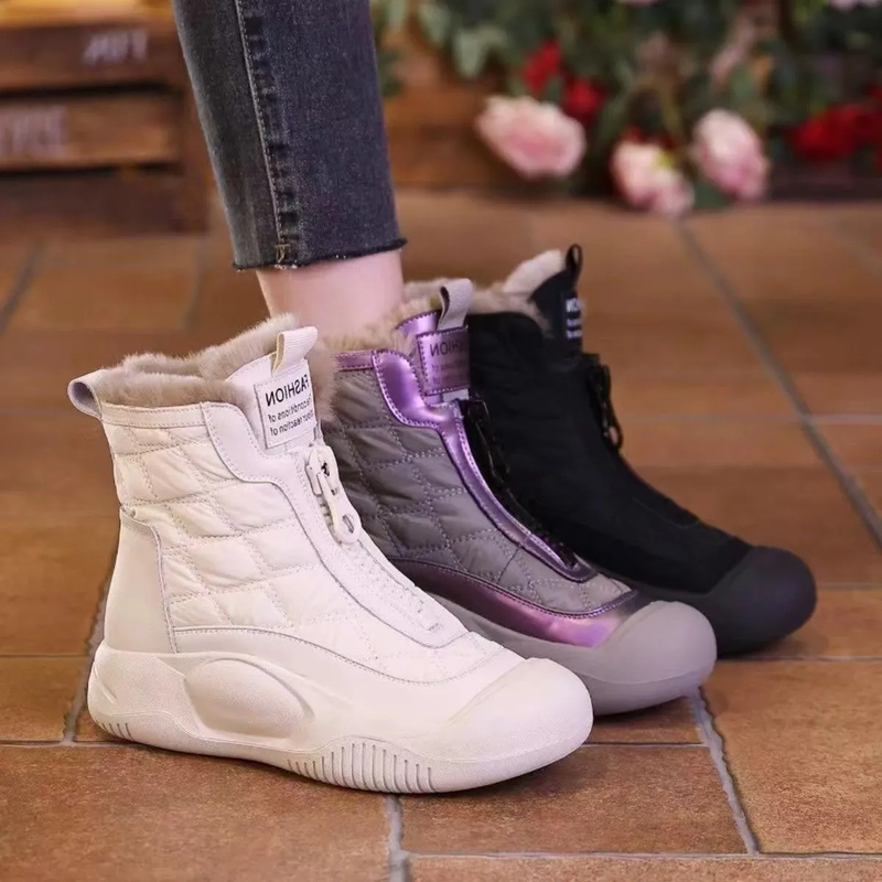 《005》024新款时尚雪地靴女冬季保暖靴子防水防滑厚底