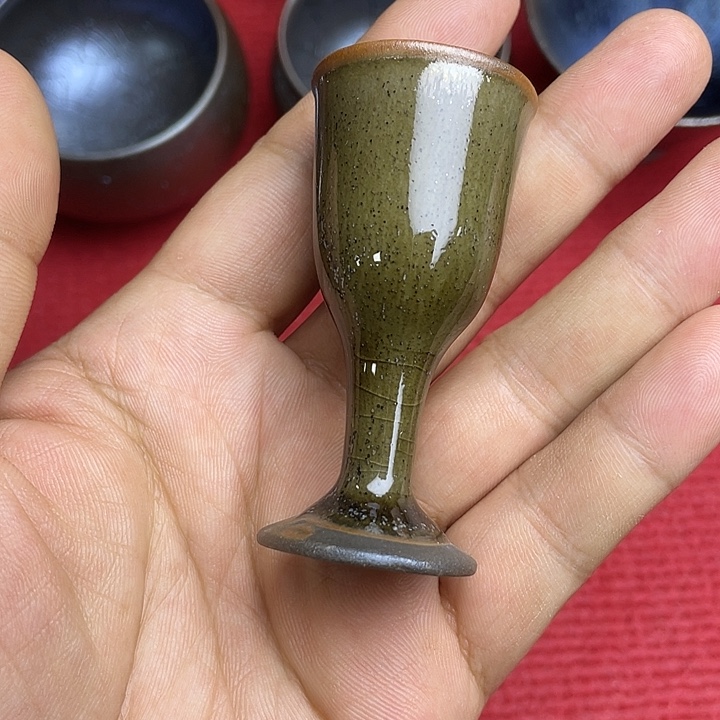 （***人摆件龙窑柴烧2钵柴烧