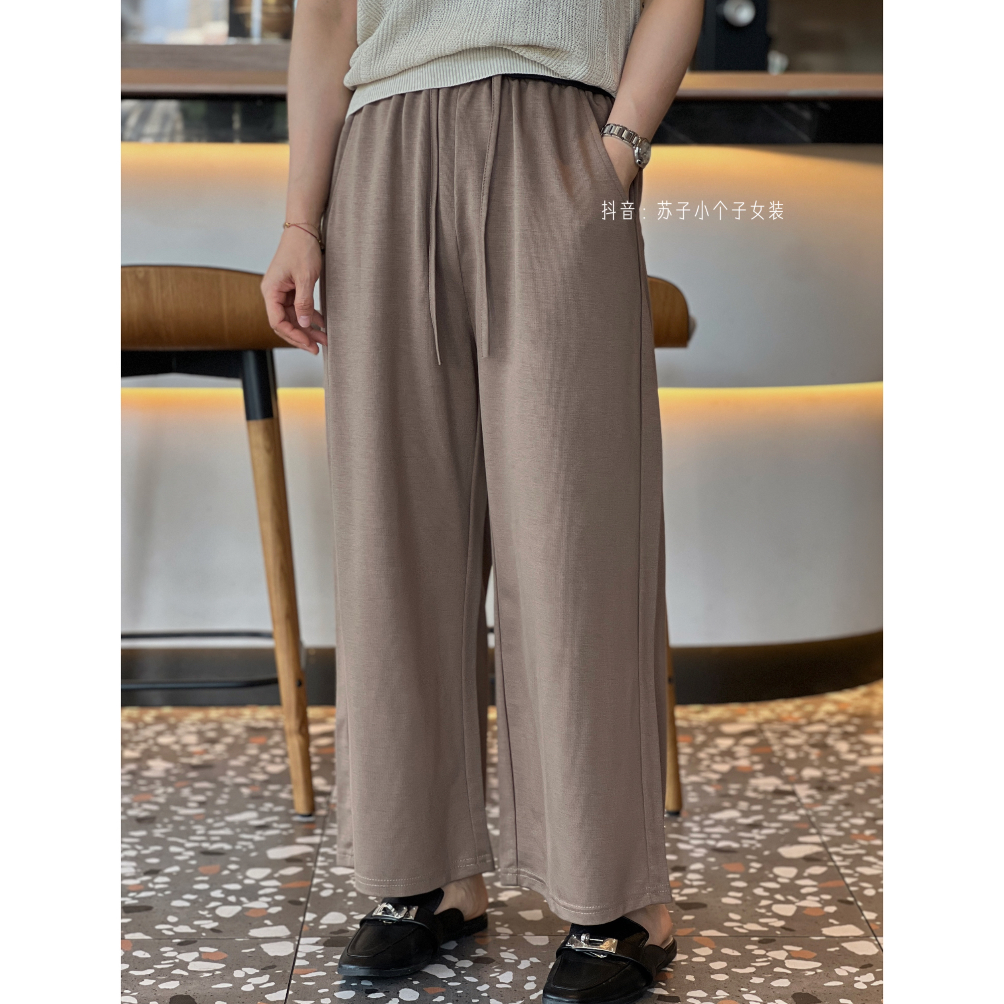 苏子自制【铜氨丝空气九分裤】小个子夏季冰感高腰显瘦垂感直筒裤
