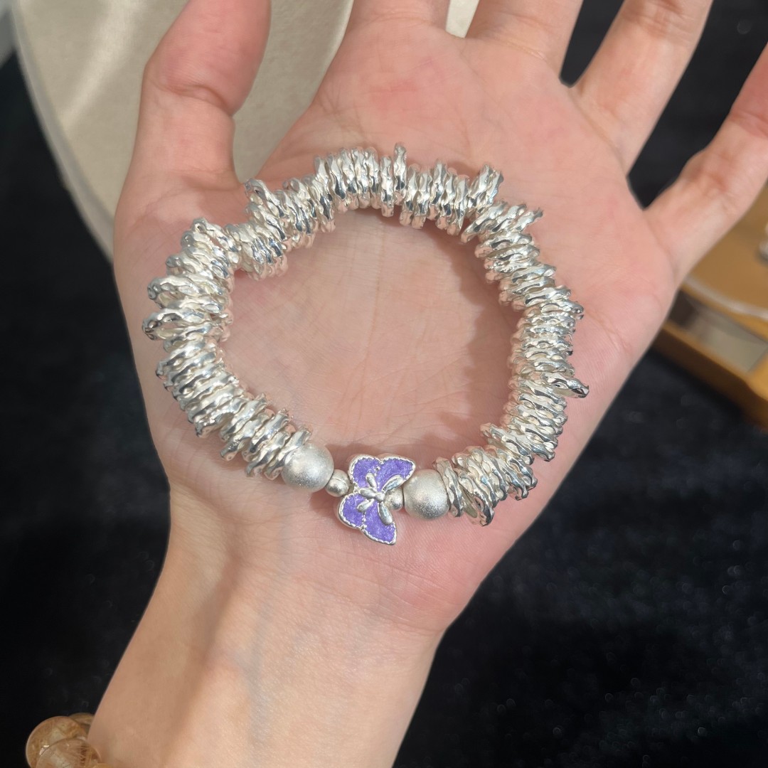 手链 紫色蝴蝶盘缠 S184