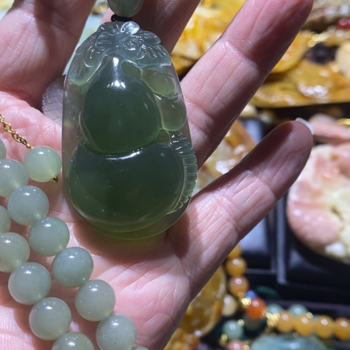 【闪购商品】岫玉毛衣链未镶嵌