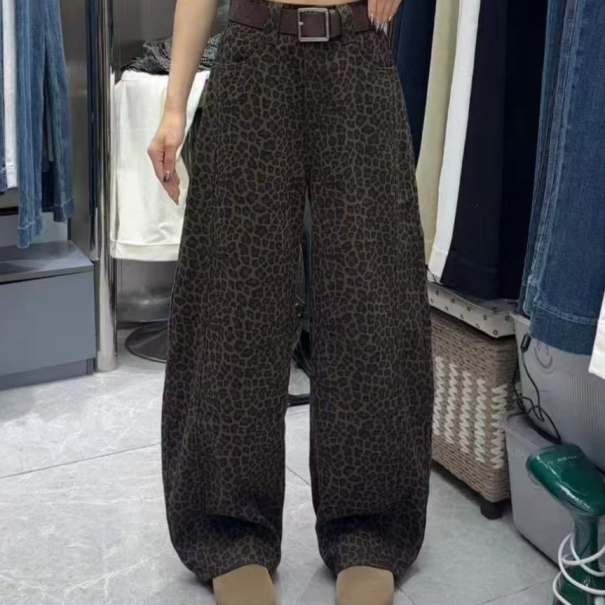 思丹家优选，豹纹弯刀裤