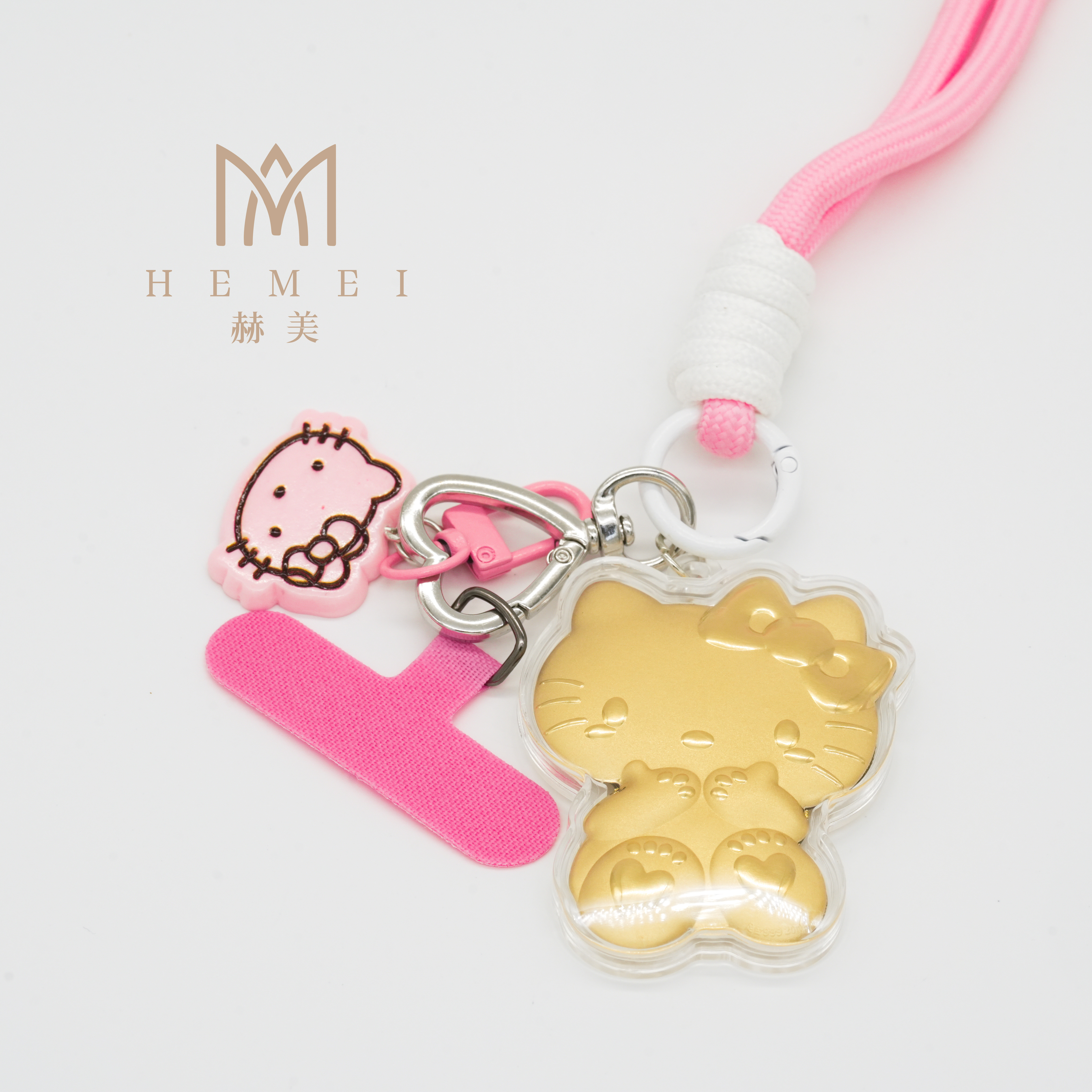 HEMEI/赫美轻奢 气质KT猫手机链箱包链