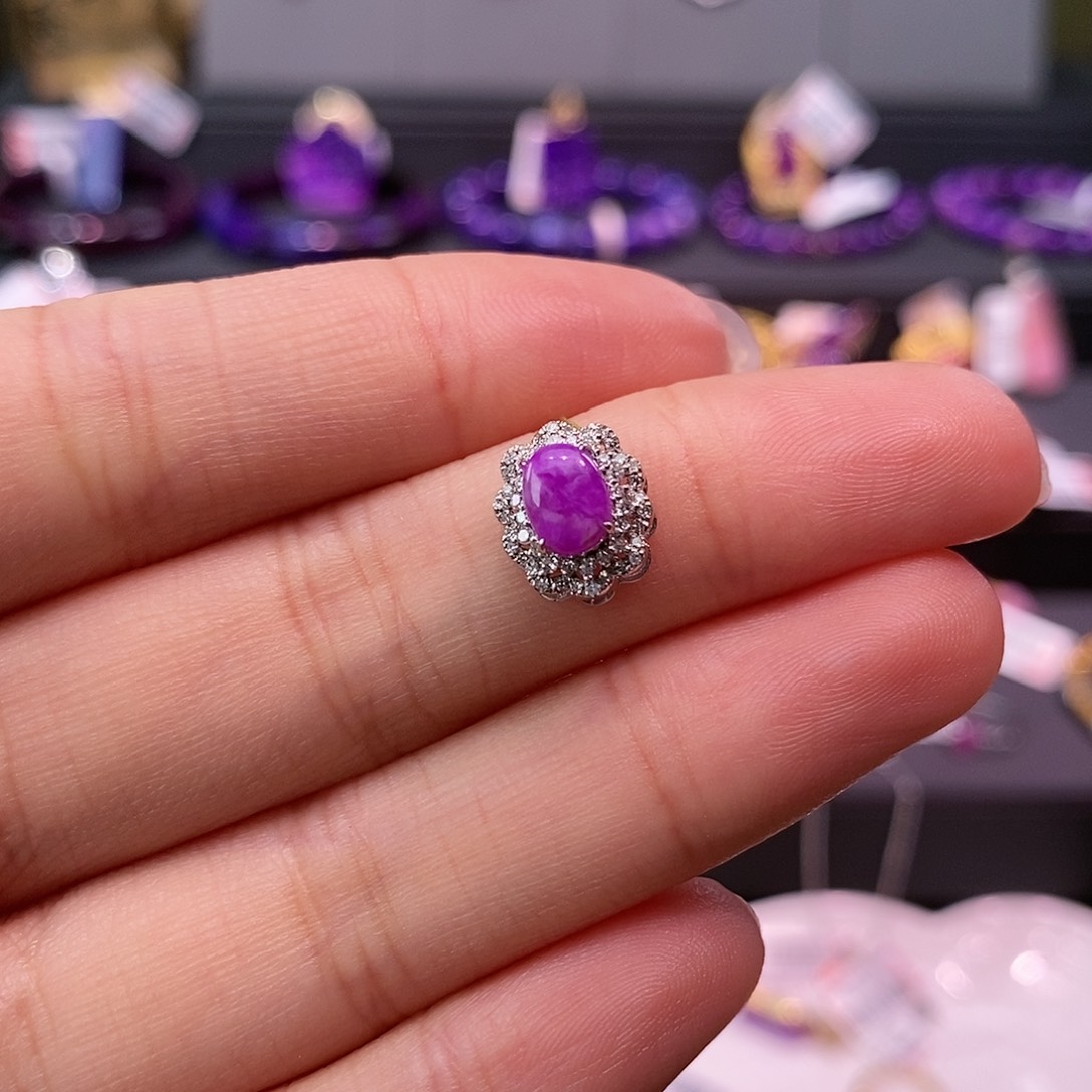 苏纪石（舒俱来）18K金镶嵌吊坠(不含链)