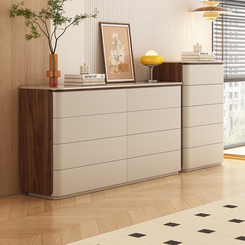 轻奢实木五斗柜现代简约八斗客厅置物卧室床尾收纳抽屉靠墙床边柜