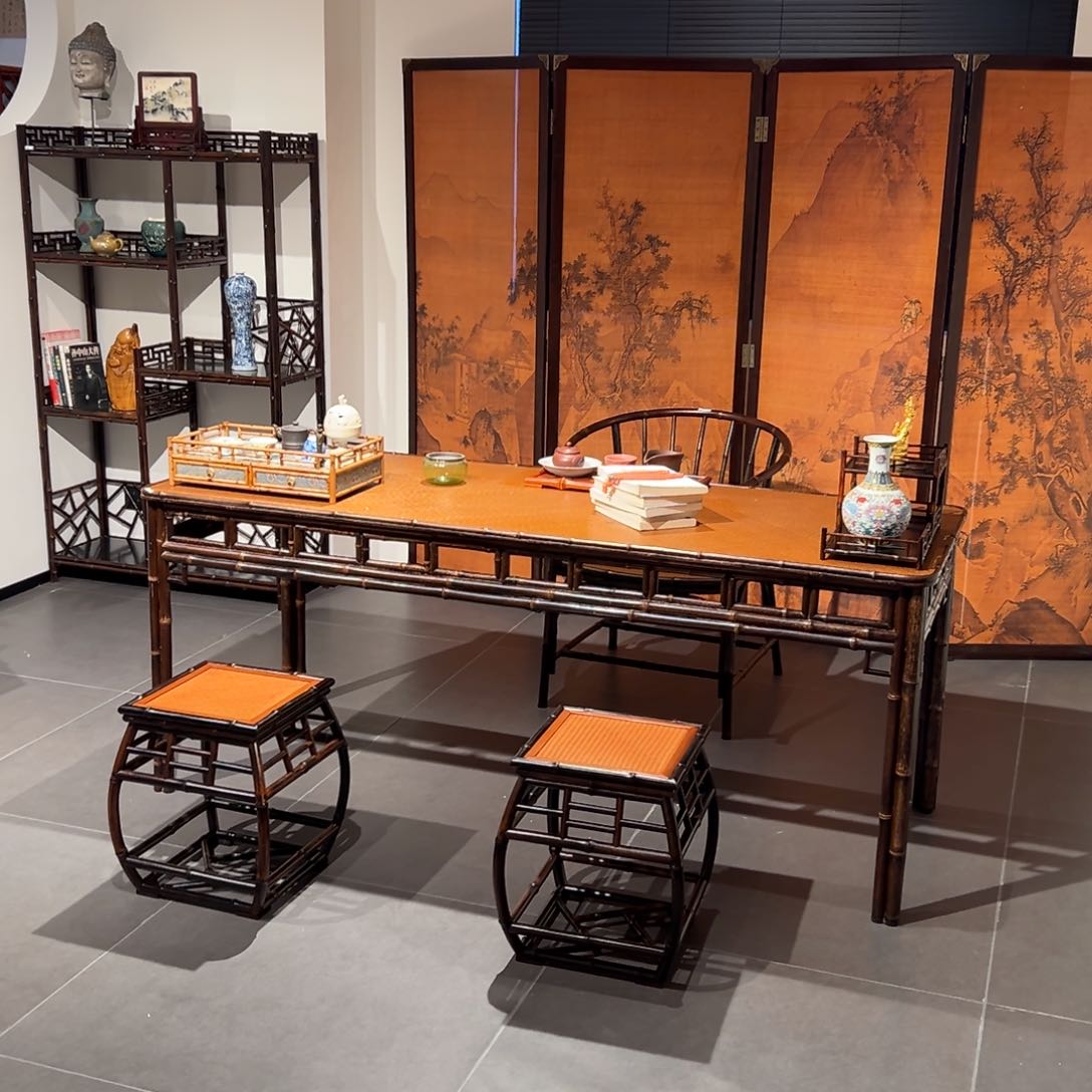 玛****f手工制作一桌俩鼓凳一圈椅