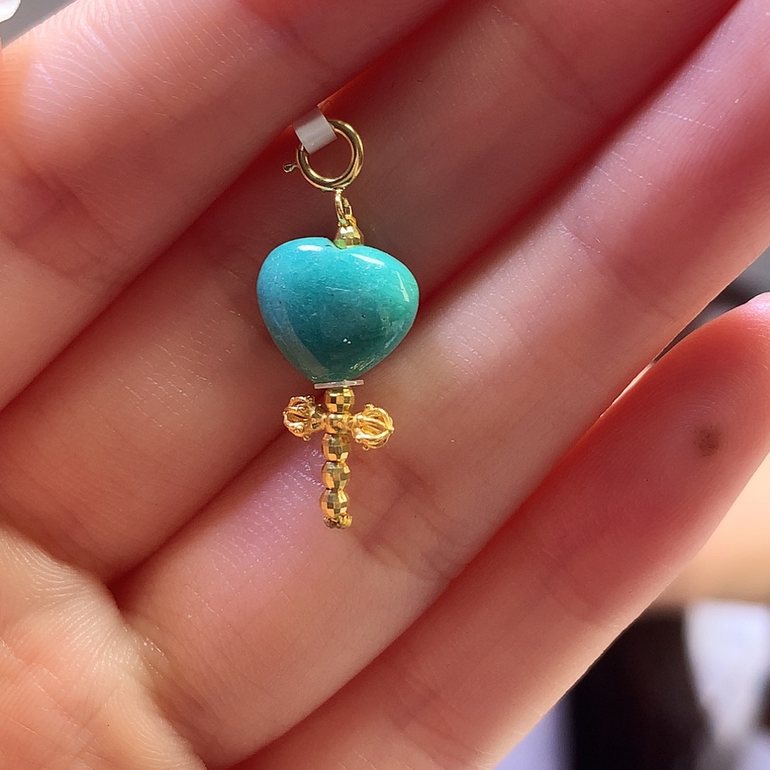 绿松石18K金镶嵌滴流