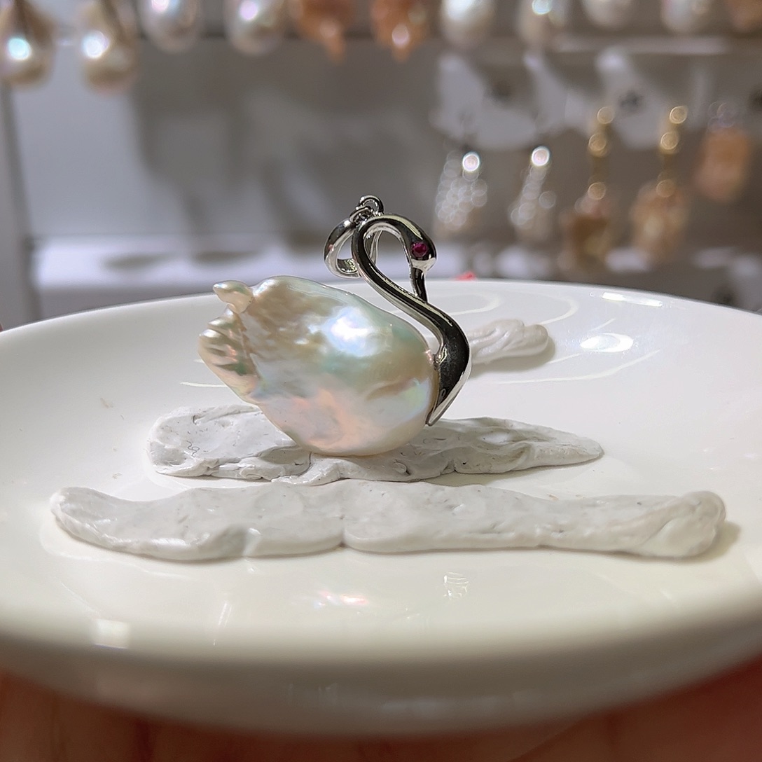 耳饰淡水珍珠银S925镶嵌