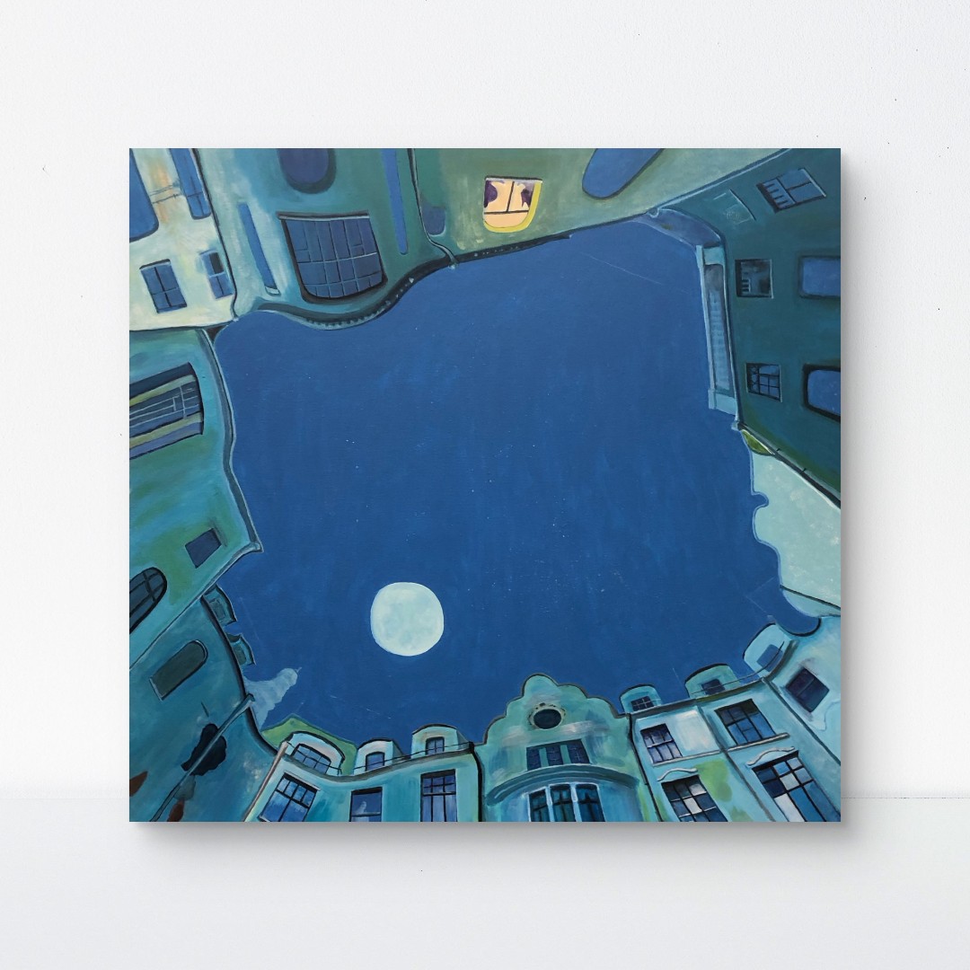 【匈牙利月夜】手绘挂画 75*75” No.2014