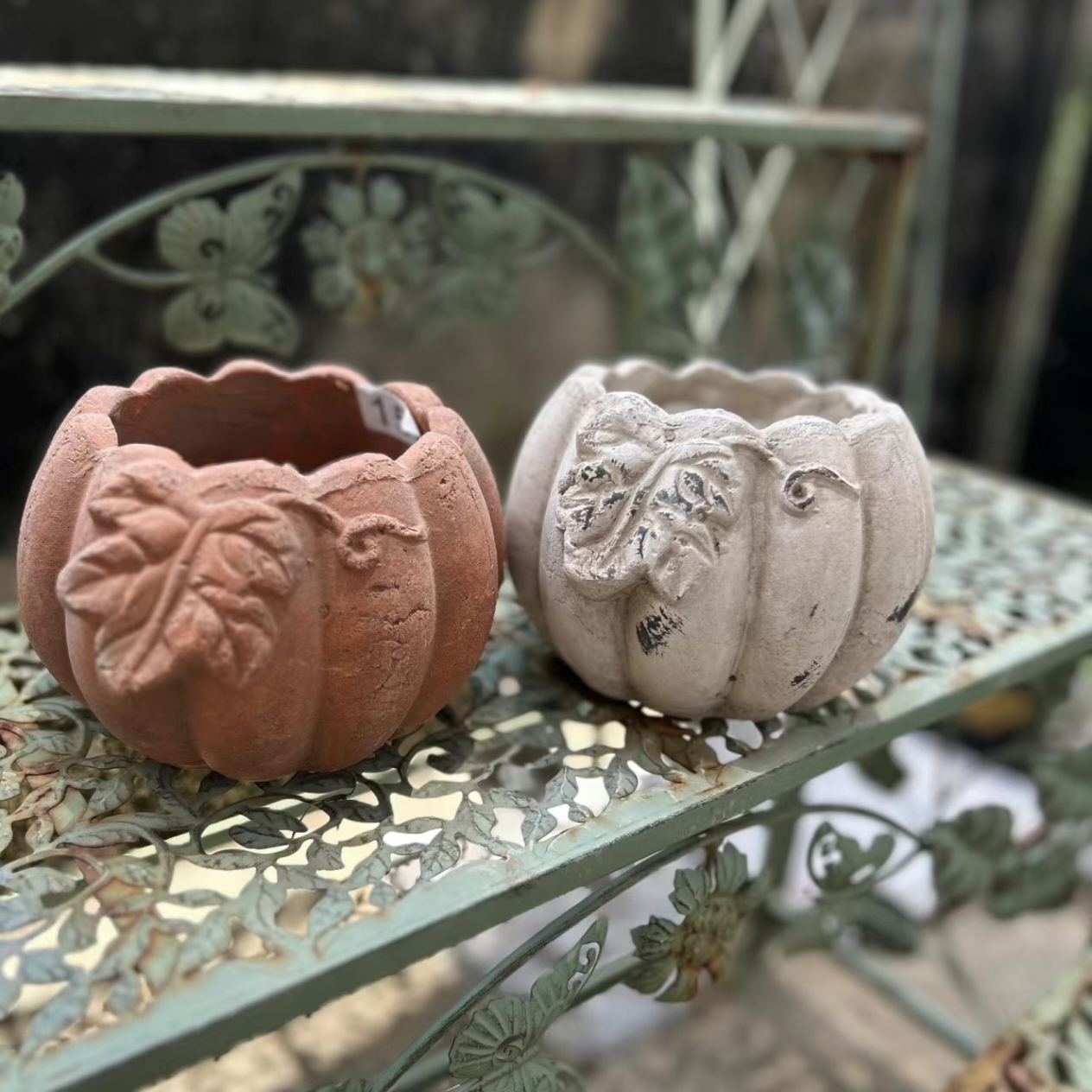 红陶花盆立体浮雕粗陶园艺复古做旧南瓜红陶盆透气透水