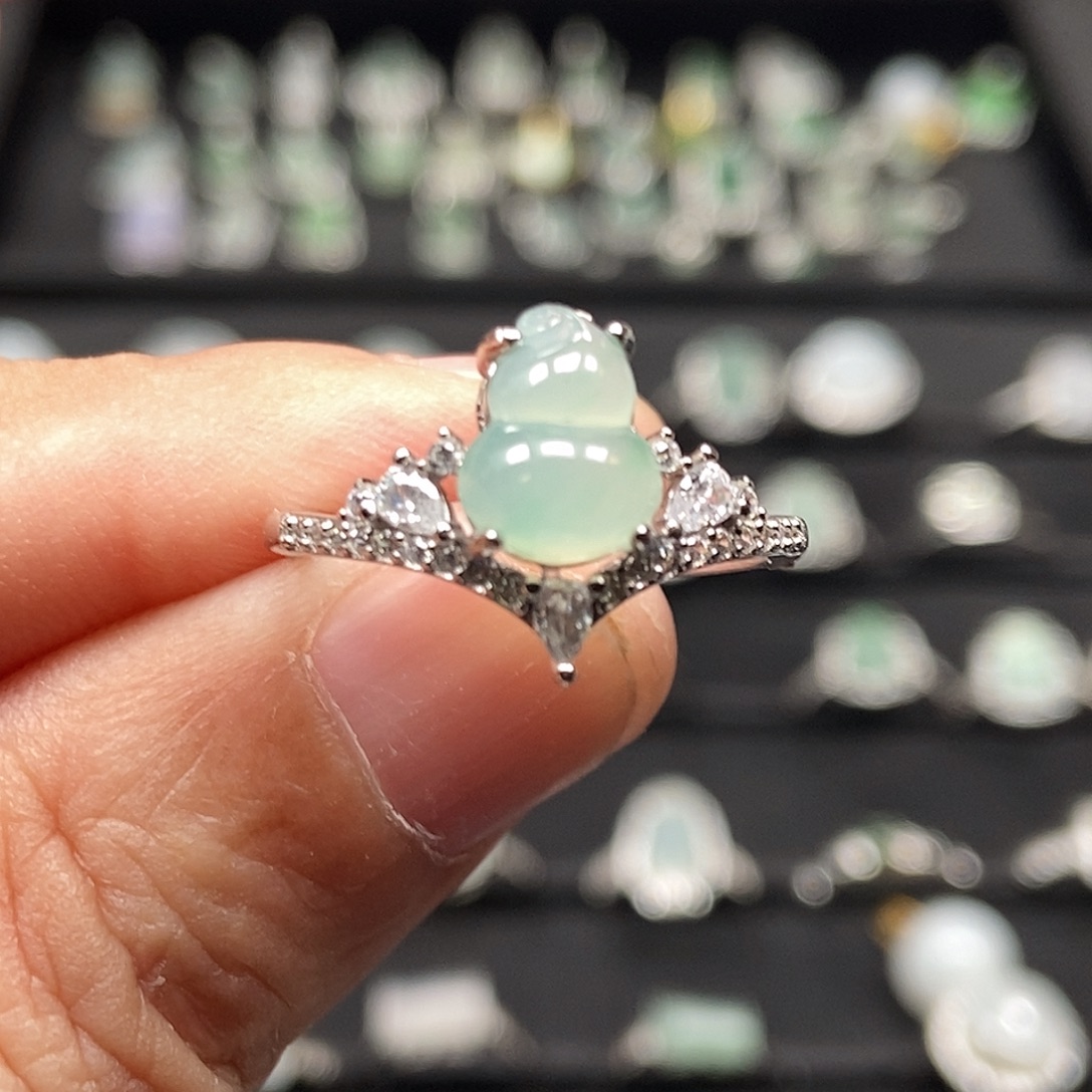 翡翠银S925镶嵌戒指