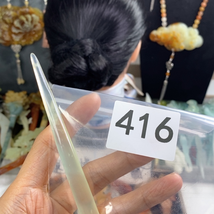 【闪购商品】岫玉发饰未镶嵌刘*