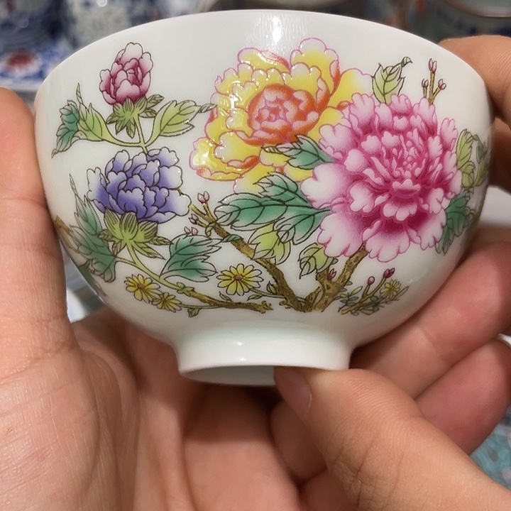 陶摆件景德镇陶瓷主人杯123