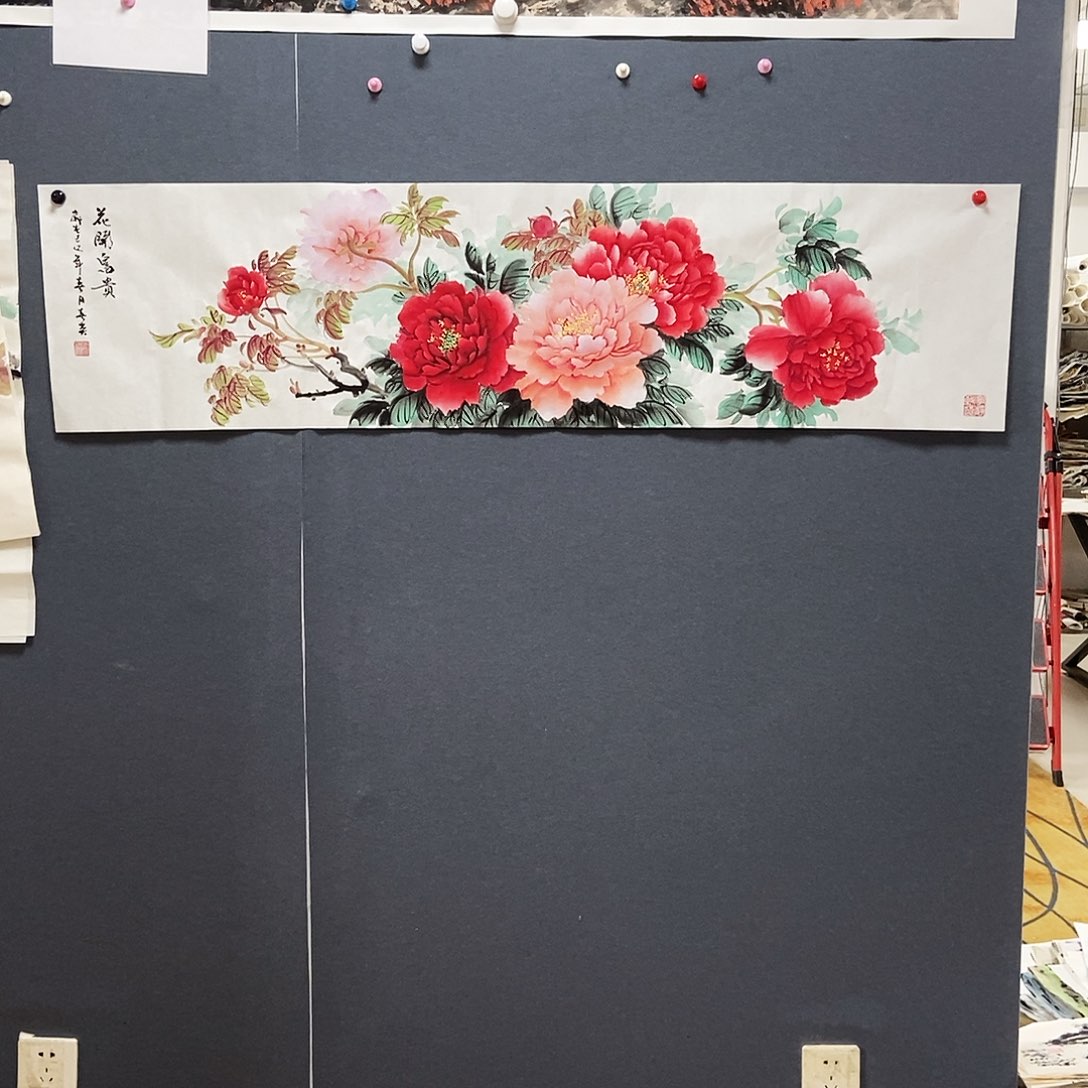 国画赵春英34.138手绘画心