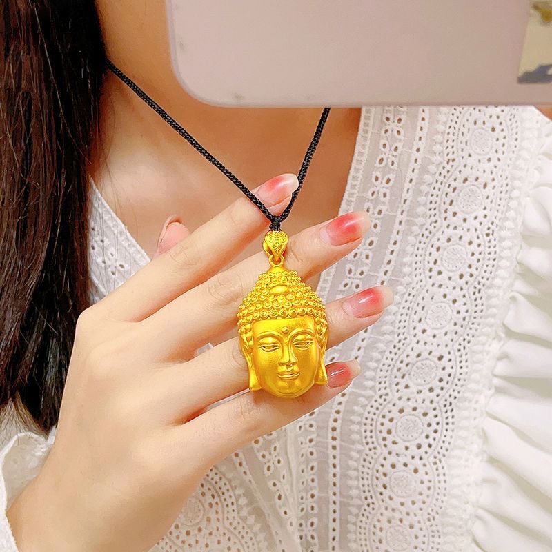 吊坠足银 足银吊坠 大佛头吊坠 经典百搭-热销款