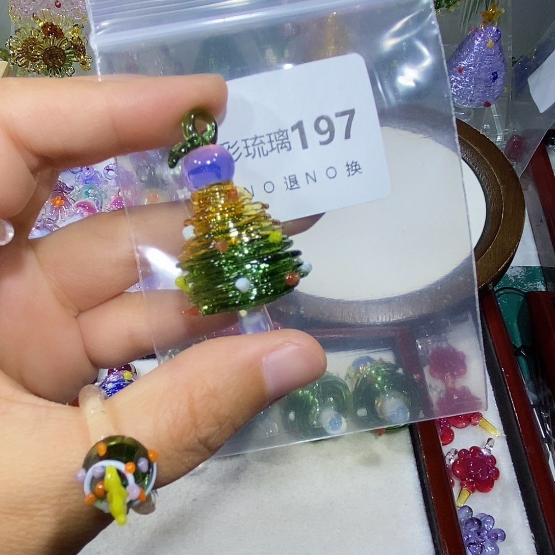 颈饰玻璃197圣诞树一个