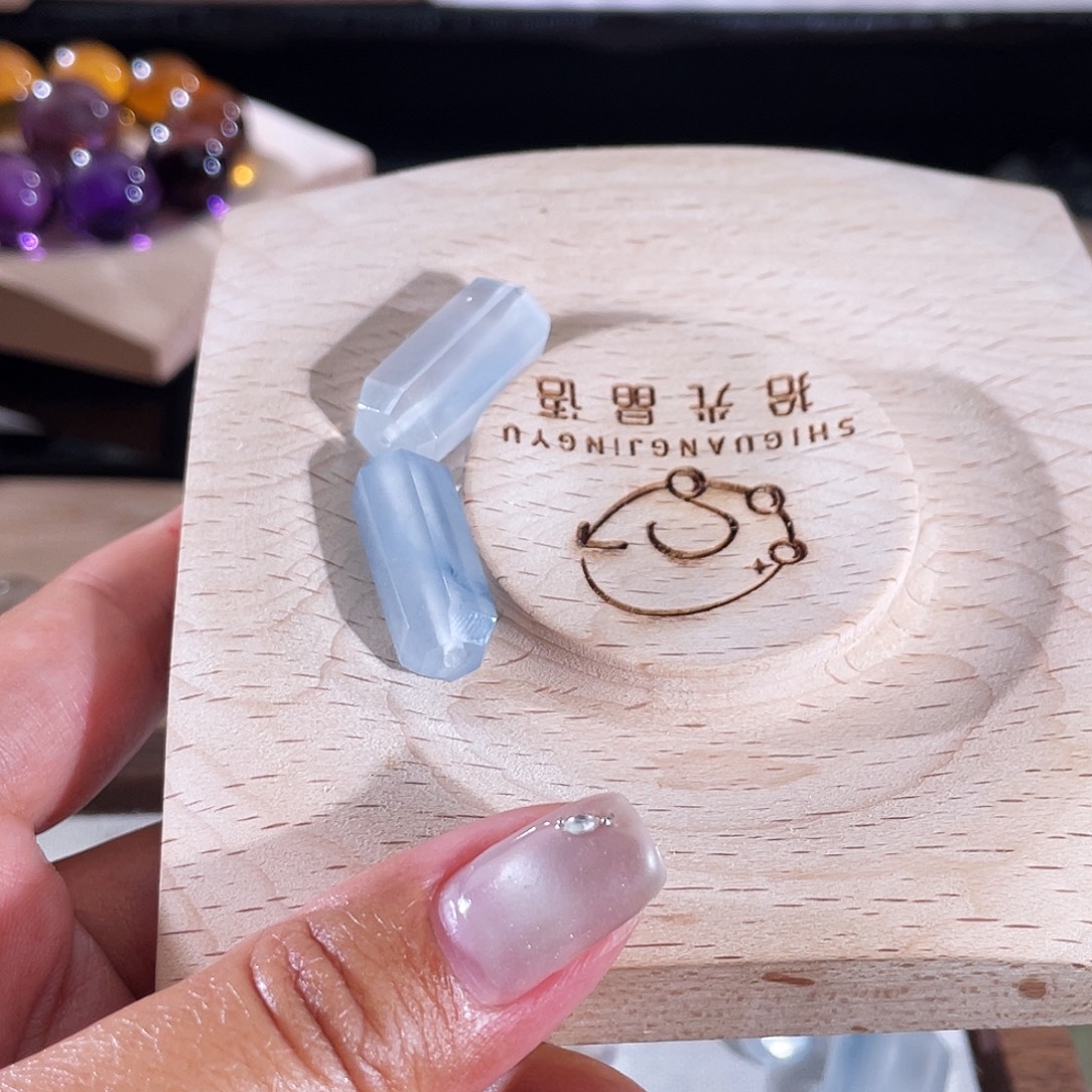 死***头未镶嵌手链水晶定制蓝兔毛随行不退不换