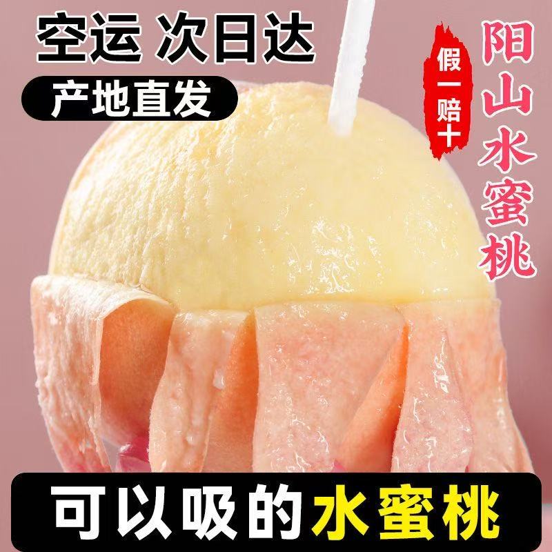 花果大陆【5-4两】正宗阳山水蜜桃新鲜现摘多汁香甜顺丰包邮礼盒