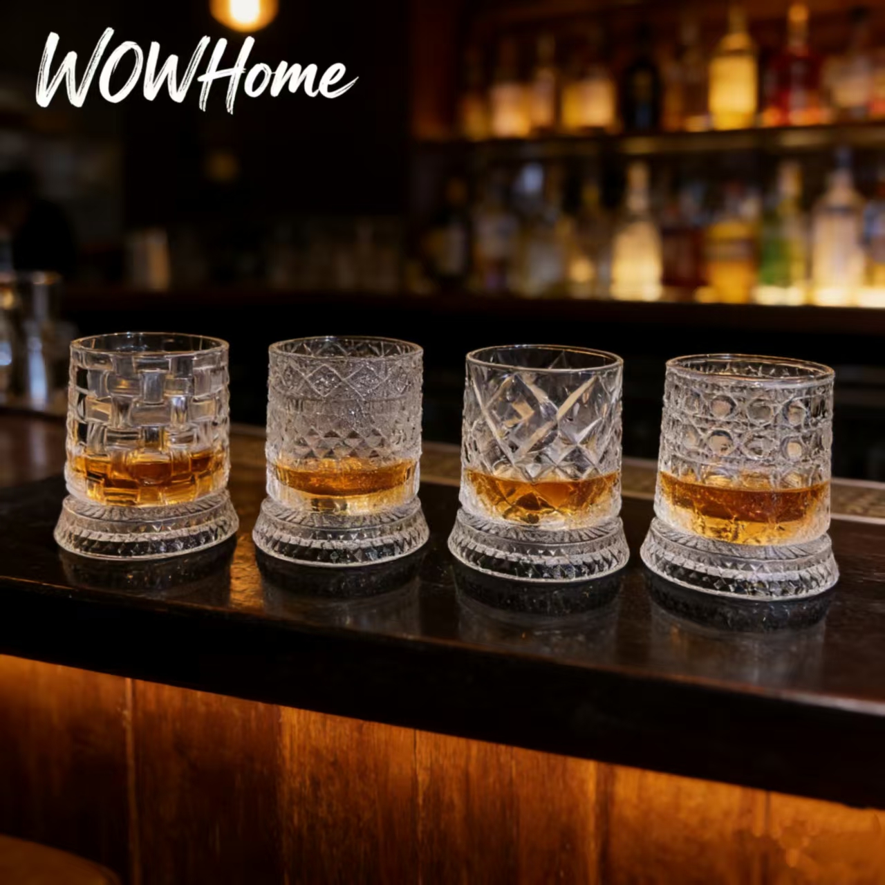 惊喜家麦卡伦同款创意水晶旋转威士忌酒杯啤酒杯洋酒杯轻奢旋转洋