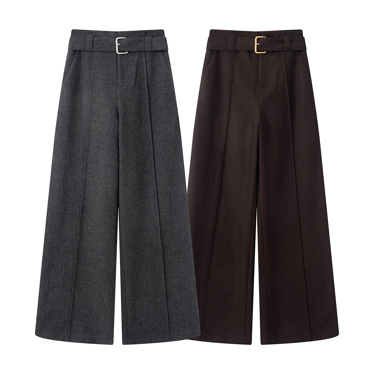 【迪家】西装休闲裤女2025秋冬新款显瘦阔腿裤长裤子高腰千金风6127