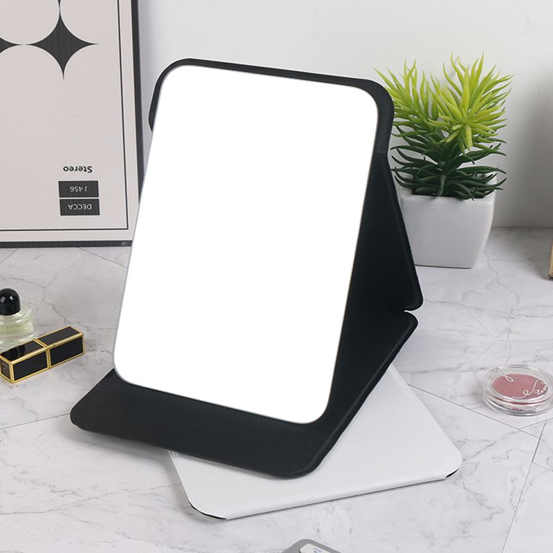 ins风化妆镜折叠镜子全面屏学生宿舍用梳妆镜台式桌面旅行便携