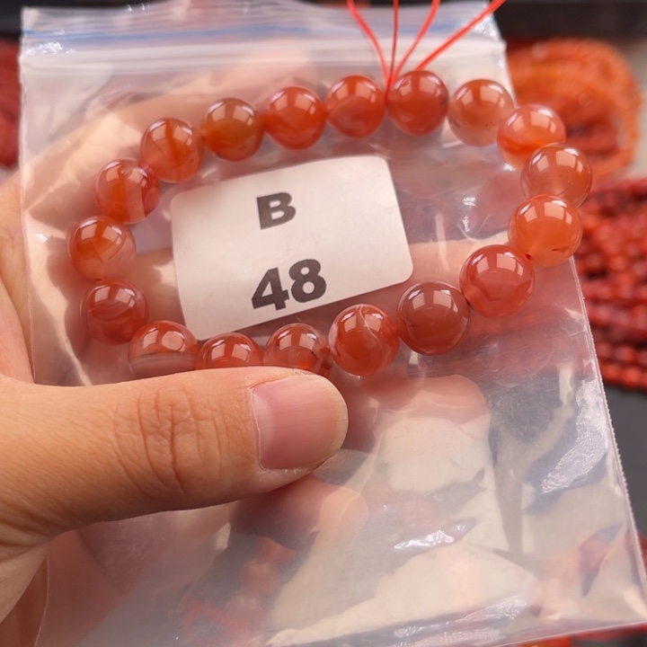 南红玛瑙未镶嵌多样性发货默认微瑕称重11mm