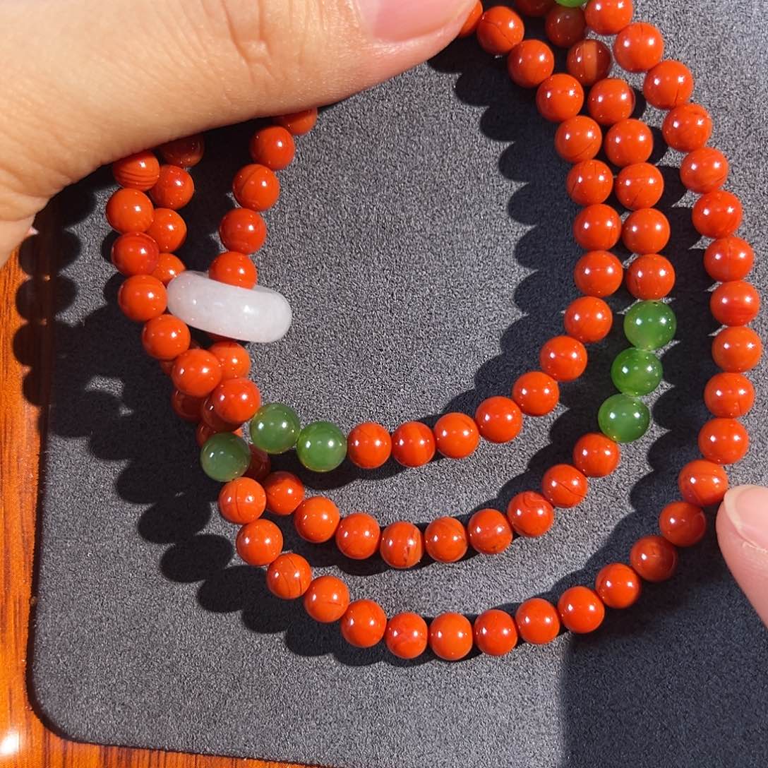 南红玛瑙手链未镶嵌