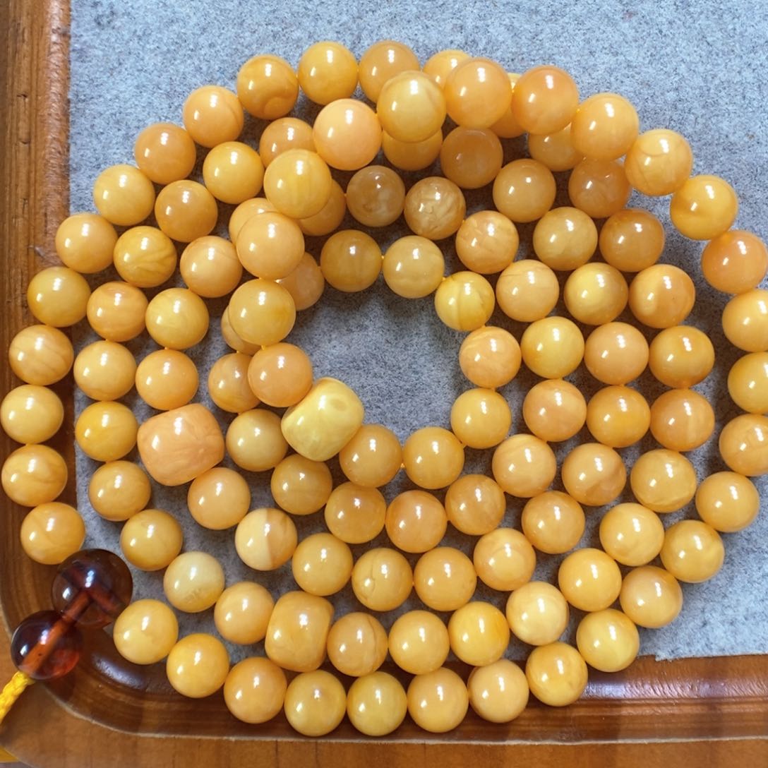 未镶嵌蜜蜡项链蜜蜡108