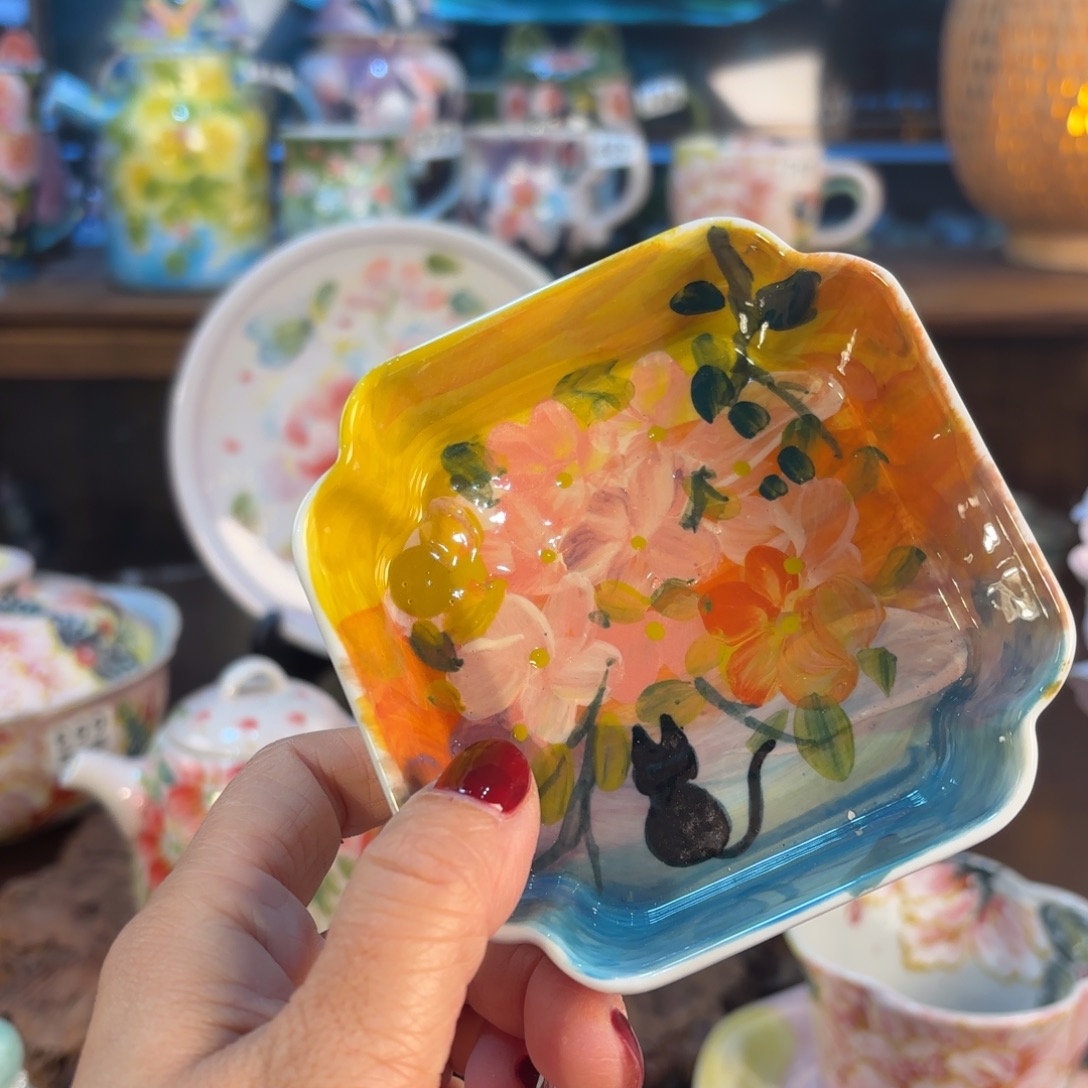 景德镇手绘高温釉下彩陶瓷茶具