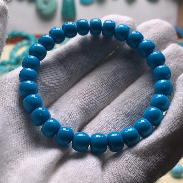 绿松石未镶嵌老型手串