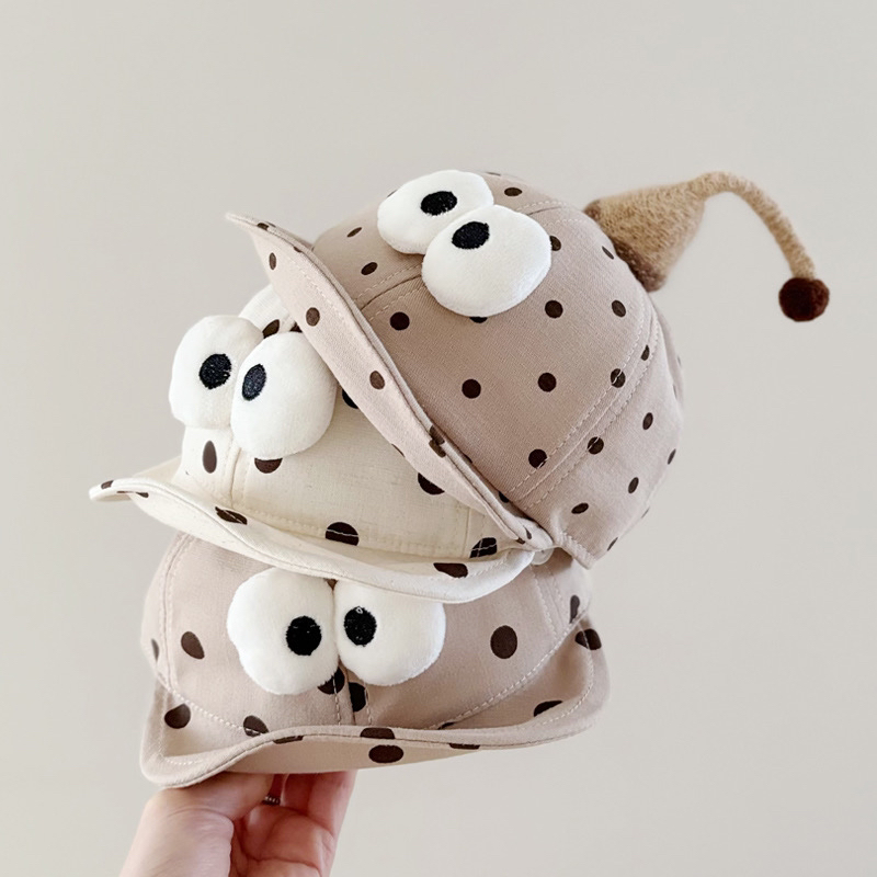 【小布丁】婴儿帽子春秋纯棉薄款鸭舌帽宝宝搞怪遮阳帽卡通棒球帽子